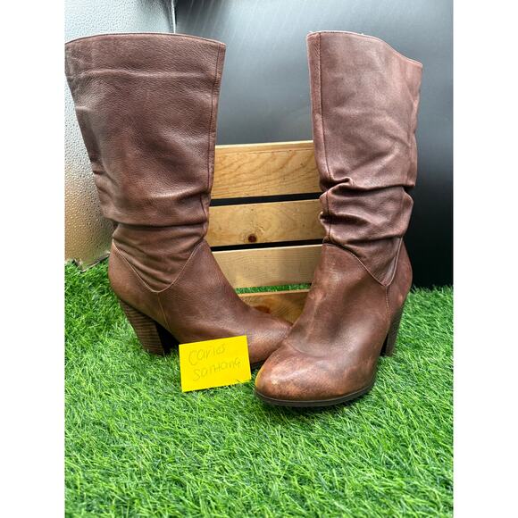 Carlos Santana- Brown- Leather- Heeled Boots-Size 9.5W - Picture 10 of 10